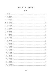 家具廠木工加工SOP文件