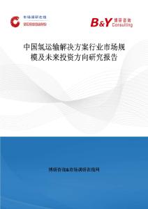 中國氫運輸解決方案行業市場規模及未來投資方向研究報告