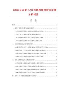 2026及未來5-10年墊粉項目投資價值分析報告