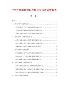2026年車輪裝配件項目可行性研究報告