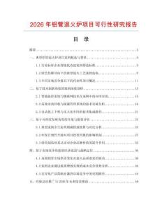 2026年鋁管退火爐項目可行性研究報告