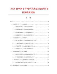 2026及未來(lái)5年電子冷光運(yùn)動(dòng)表項(xiàng)目可行性研究報(bào)告