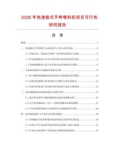 2026年快速链式平养喂料机项目可行性研究报告