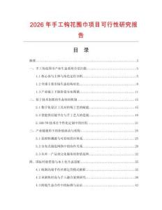 2026年手工鉤花圍巾項(xiàng)目可行性研究報(bào)告