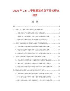 2026年25-二甲氧基萘項目可行性研究報告