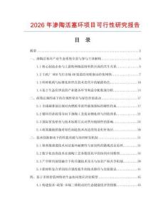 2026年渗陶活塞环项目可行性研究报告