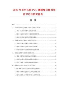 2026年毛巾布貼PVC薄膜復合面料項目可行性研究報告