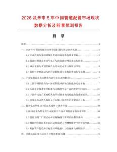 2026及未來5年中國管道配管市場現狀數據分析及前景預測報告