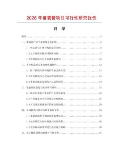 2026年催氧管項目可行性研究報告