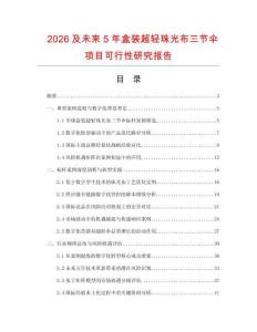 2026及未來5年盒裝超輕珠光布三節(jié)傘項目可行性研究報告