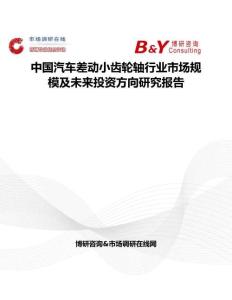 中國(guó)汽車差動(dòng)小齒輪軸行業(yè)市場(chǎng)規(guī)模及未來(lái)投資方向研究報(bào)告