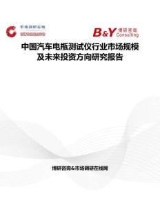 中國汽車電瓶測試儀行業(yè)市場規(guī)模及未來投資方向研究報告