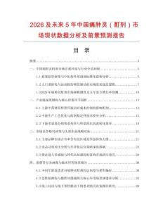 2026及未来5年中国痛肿灵（酊剂）市场现状数据分析及前景预测报告
