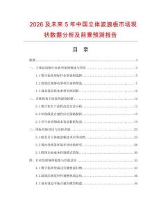 2026及未來5年中國立體波浪板市場現(xiàn)狀數(shù)據(jù)分析及前景預(yù)測報(bào)告