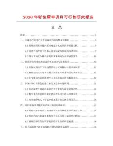 2026年彩色肩帶項目可行性研究報告
