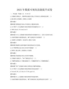 2025年数据可视化技能提升试卷