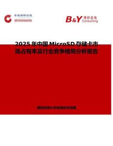 2025年中國MicroSD存儲卡市場占有率及行業競爭格局分析報告