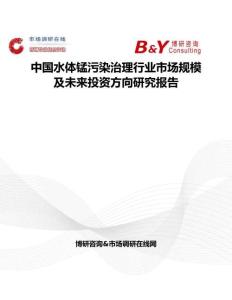 中国水体锰污染治理行业市场规模及未来投资方向研究报告