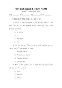 2025年基礎英語語法與寫作試題