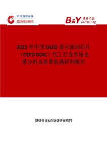 2025年中國OLED顯示驅動芯片（OLED DDIC）代工行業市場全景分析及前景機遇研判報告