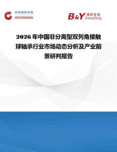2026年中国非分离型双列角接触球轴承行业市场动态分析及产业前景研判报告