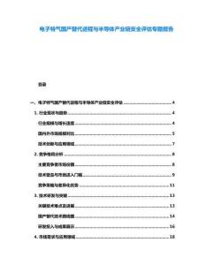 電子特氣國產(chǎn)替代進程與半導(dǎo)體產(chǎn)業(yè)鏈安全評估專題報告