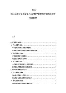 2025-2030互聯(lián)網(wǎng)安全服務(wù)企業(yè)在數(shù)字化轉(zhuǎn)型中的挑戰(zhàn)應(yīng)對方案研究