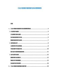 工業(yè)大數(shù)據(jù)價(jià)值挖掘與安全管理規(guī)范