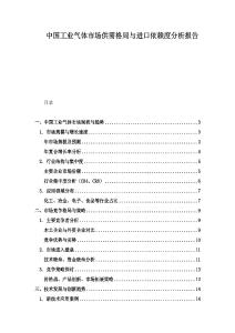 中國工業氣體市場供需格局與進口依賴度分析報告