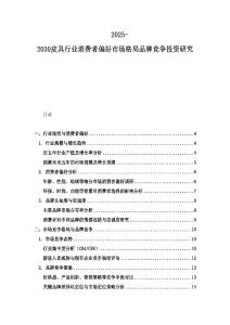 2025-2030皮具行業消費者偏好市場格局品牌競爭投資研究
