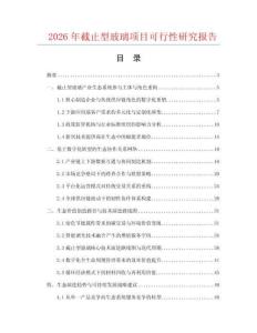 2026年截止型玻璃项目可行性研究报告