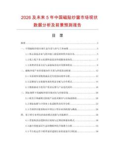 2026及未來5年中國磁貼紗窗市場現狀數據分析及前景預測報告
