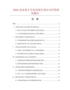 2026及未來5年電導(dǎo)度計(jì)項(xiàng)目可行性研究報(bào)告