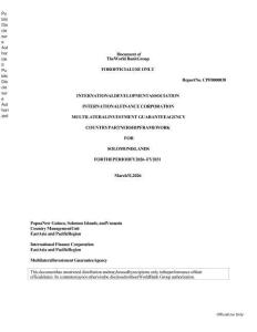 所罗门群岛2026财年至2031财年国家伙伴关系框架 COUNTRY PARTNERSHIP FRAMEWORK FOR SOLOMON ISLANDS FY26–31