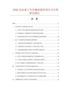 2026及未来5年车辆改装件项目可行性研究报告