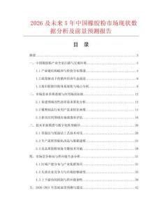 2026及未來5年中國橡膠粉市場現(xiàn)狀數(shù)據(jù)分析及前景預(yù)測報(bào)告