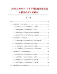 2026及未来5-10年印刷性能改进剂项目投资价值分析报告