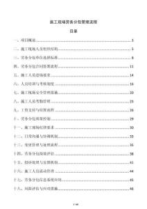 施工现场劳务分包管理流程