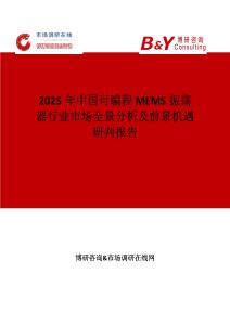 2025年中國可編程MEMS振蕩器行業市場全景分析及前景機遇研判報告
