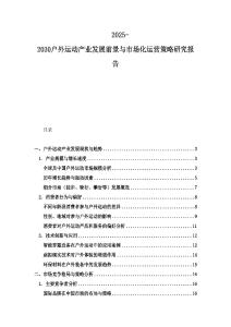 2025-2030戶外運動產業發展前景與市場化運營策略研究報告