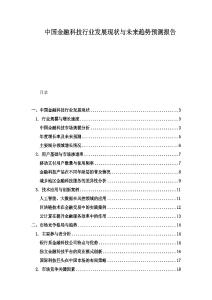 中國金融科技行業發展現狀與未來趨勢預測報告