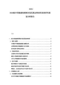 2025-2030航空母舰建筑领域市场发展态势剖析深度研究规划分析报告