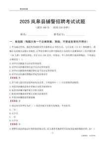 2025嵐皋輔警考試試題