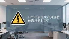 2026年安全生產月宣傳海報素材PPT