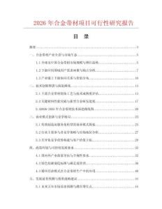 2026年合金帶材項(xiàng)目可行性研究報(bào)告