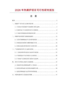 2026年热媒炉项目可行性研究报告