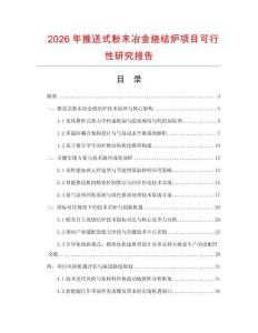 2026年推送式粉末冶金燒結(jié)爐項(xiàng)目可行性研究報(bào)告