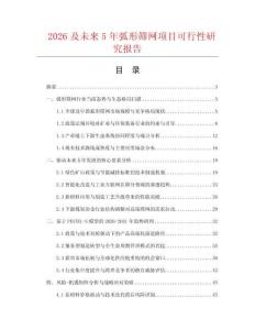 2026及未來5年弧形篩網(wǎng)項目可行性研究報告
