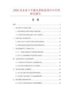 2026及未來(lái)5年激光柔膚儀項(xiàng)目可行性研究報(bào)告