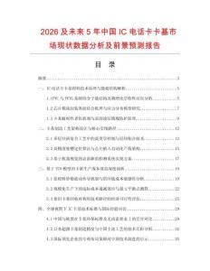 2026及未來5年中國IC電話卡卡基市場現(xiàn)狀數(shù)據(jù)分析及前景預(yù)測報告